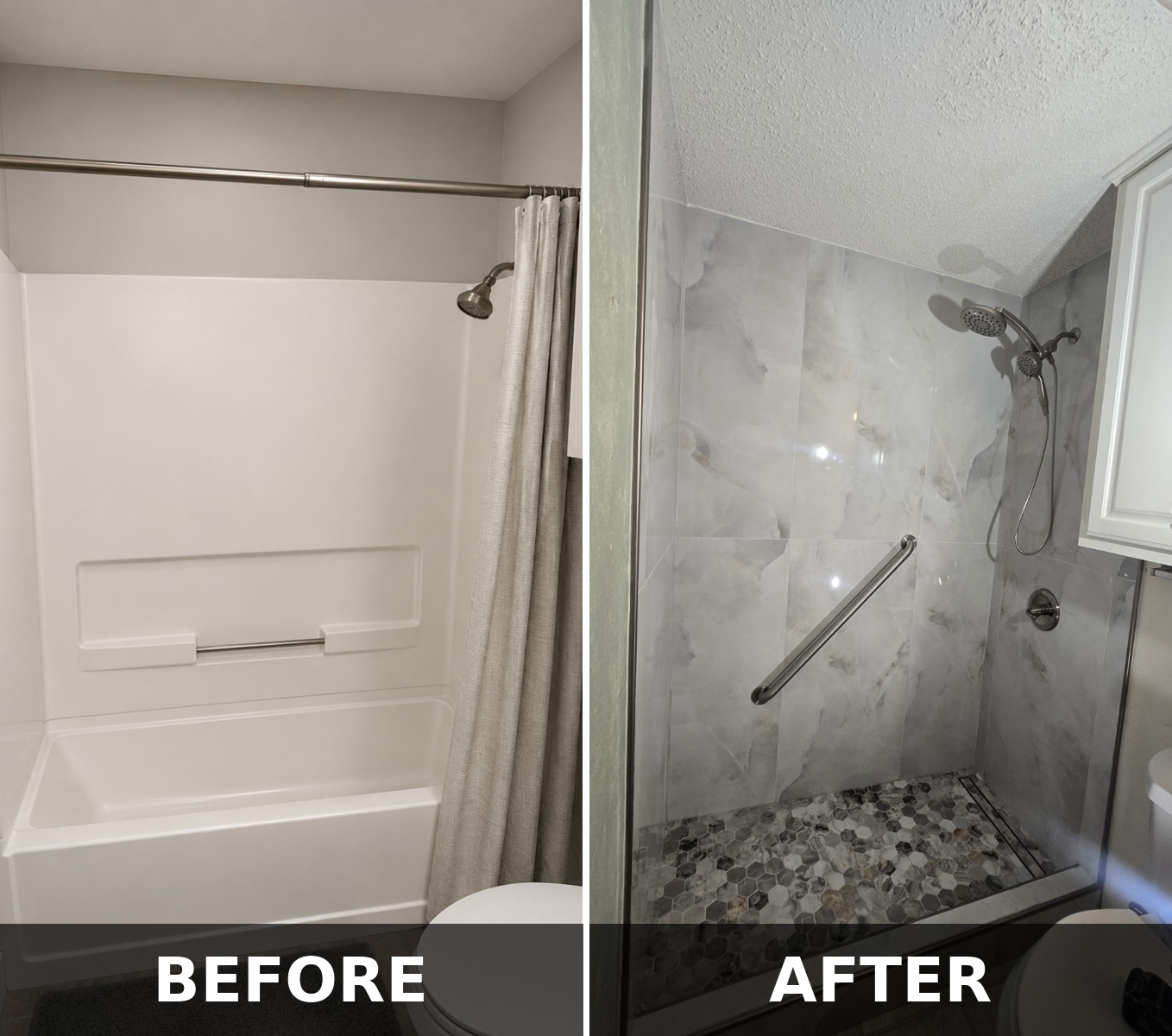 Shower tile and surround installation