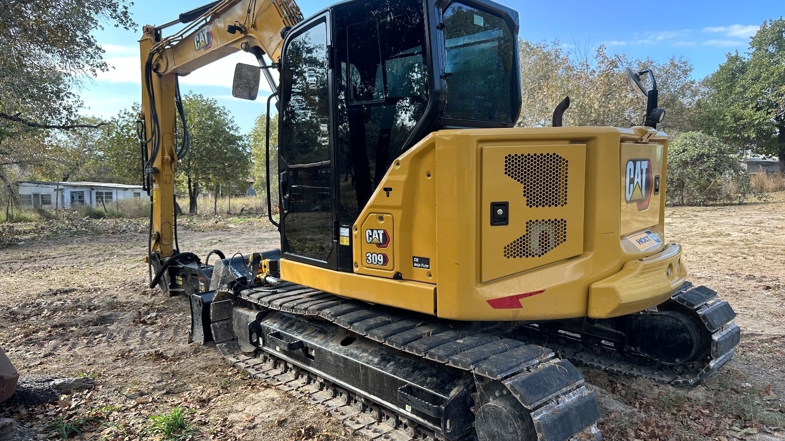 Caterpillar 309 CR mini excavator, side view